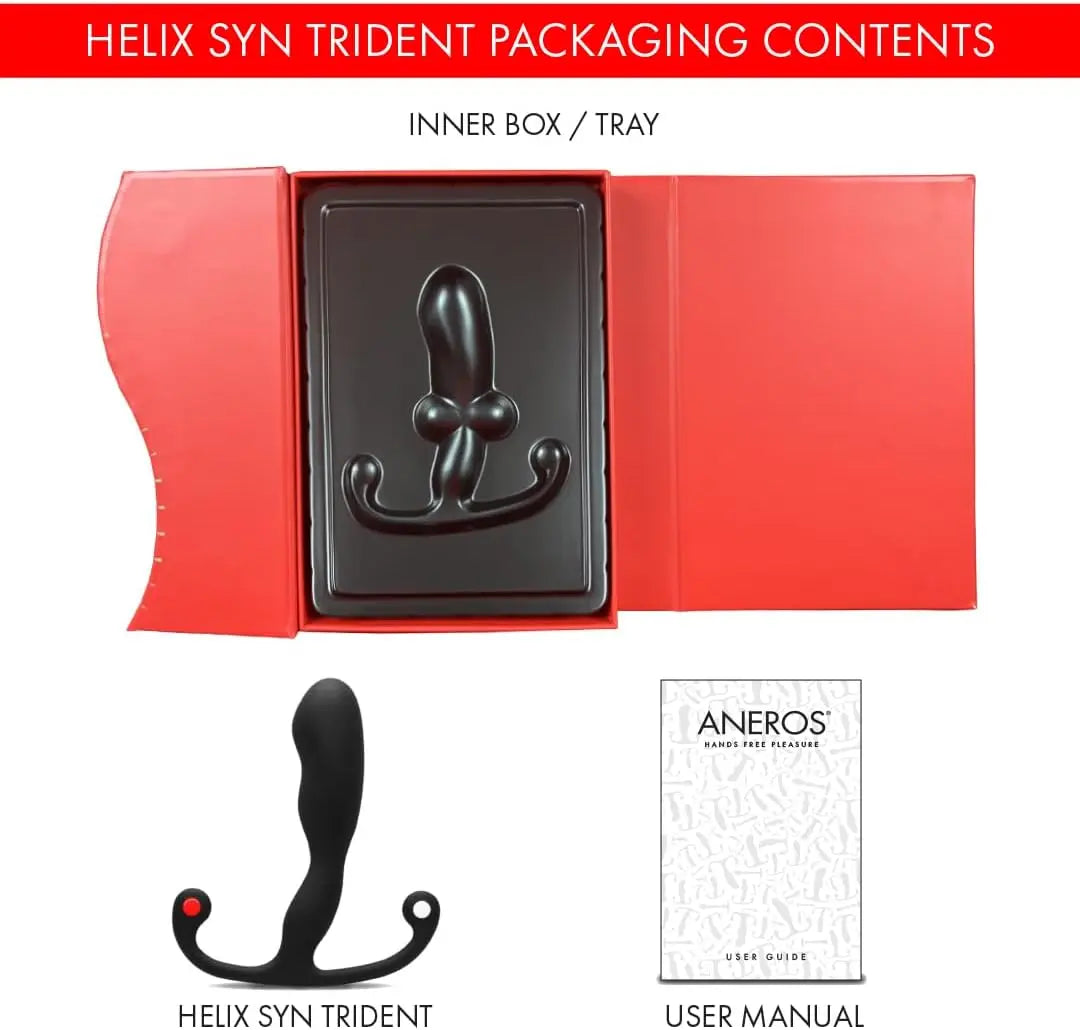 Aneros Helix Syn Trident Series Prostate Stimulator - Black  Prostate Play