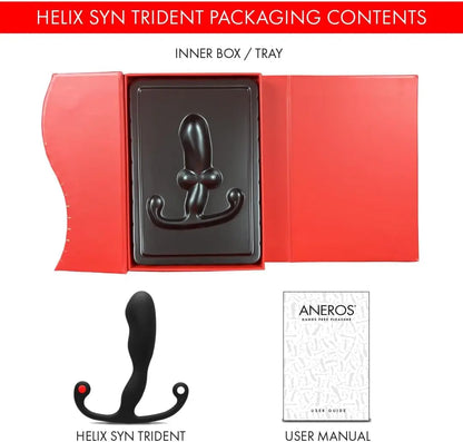 Aneros Helix Syn Trident Series Prostate Stimulator - Black  Prostate Play