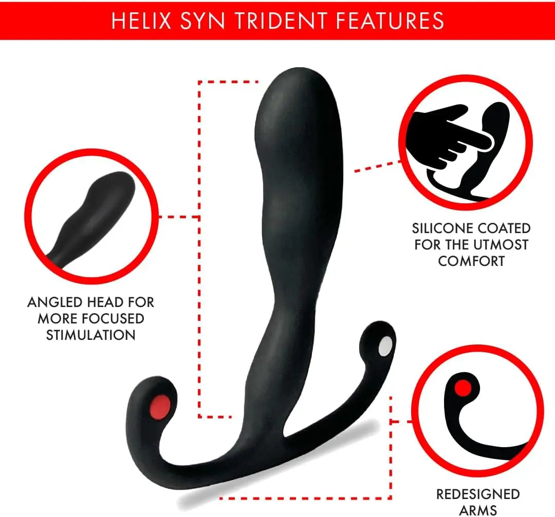 Aneros Helix Syn Trident Series Prostate Stimulator - Black  Prostate Play