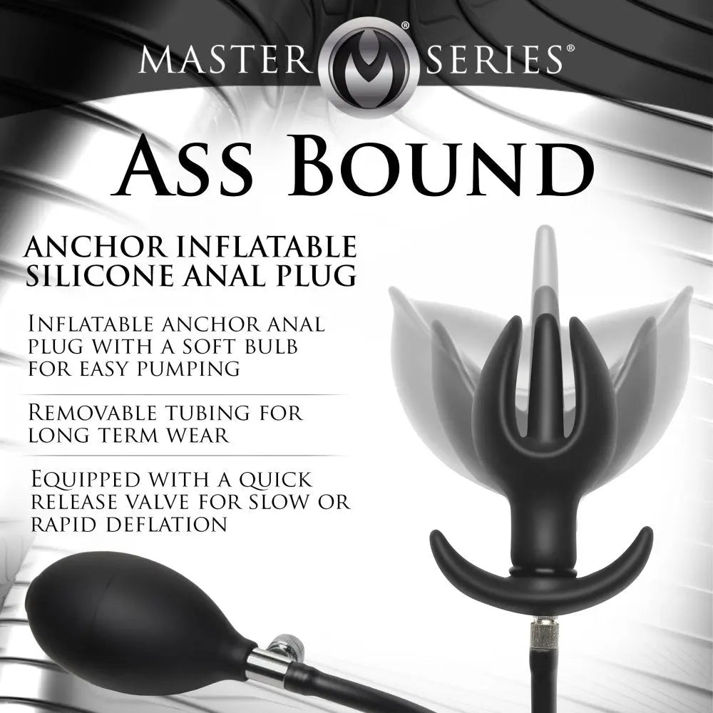 Ass Bound Anchor Silicone Inflatable Anal Plug  Anal