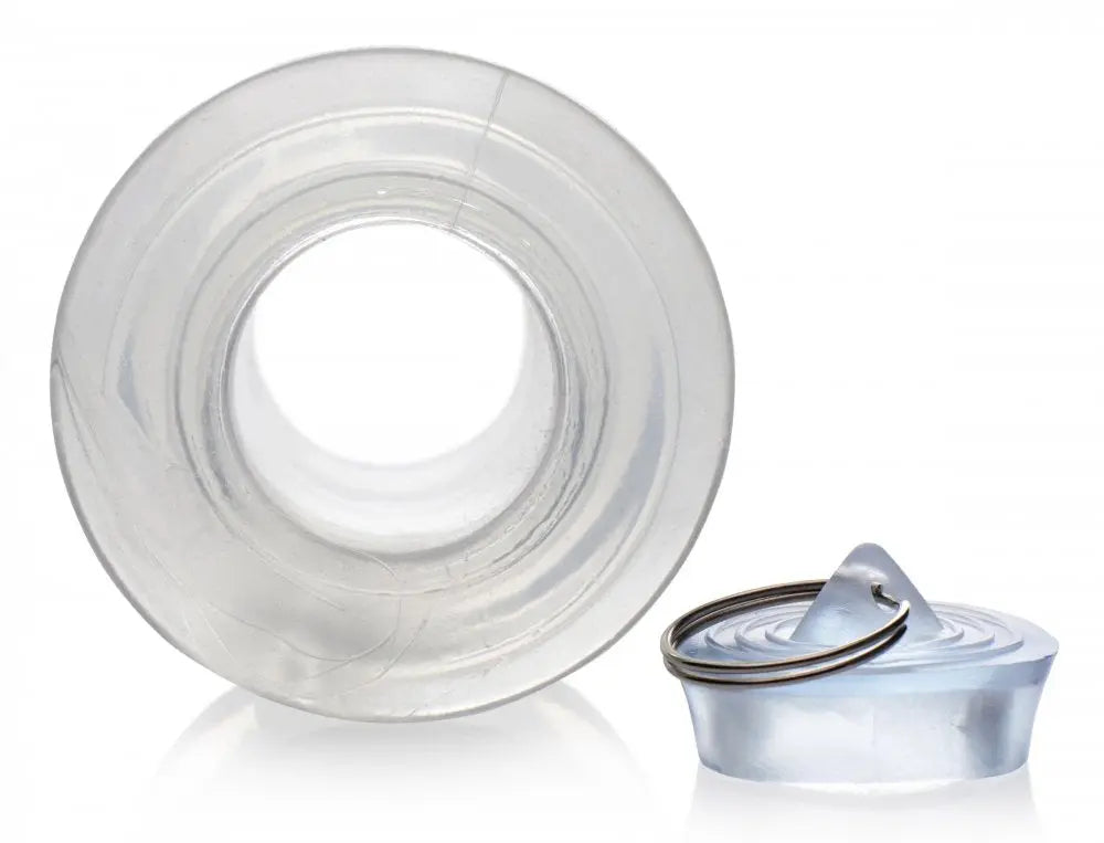 Ass Bung Clear Hollow Anal Dilator Sex Toy with Plug - Medium  Anal Training