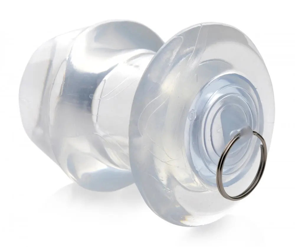 Ass Bung Clear Hollow Anal Dilator Sex Toy with Plug - Medium  Anal Training