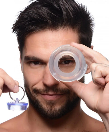 Ass Bung Clear Hollow Anal Dilator with Plug - Large  Anal Training