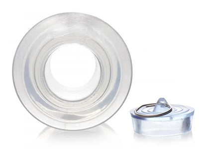 Ass Bung Clear Hollow Anal Dilator with Plug - Large  Anal Training