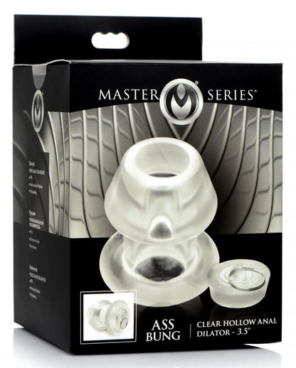 Ass Bung Clear Hollow Anal Dilator with Plug - Large  Anal Training