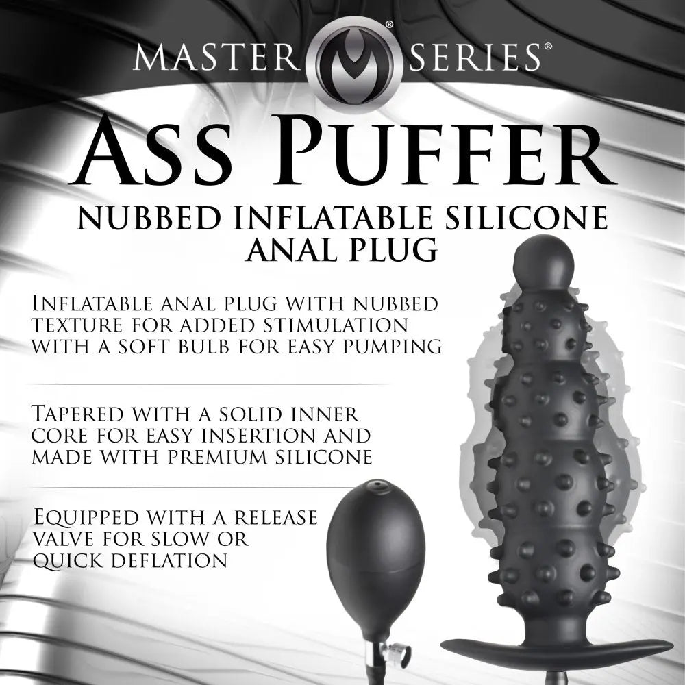 Ass Puffer Nubbed Silicone Inflatable Anal Plug  Anal