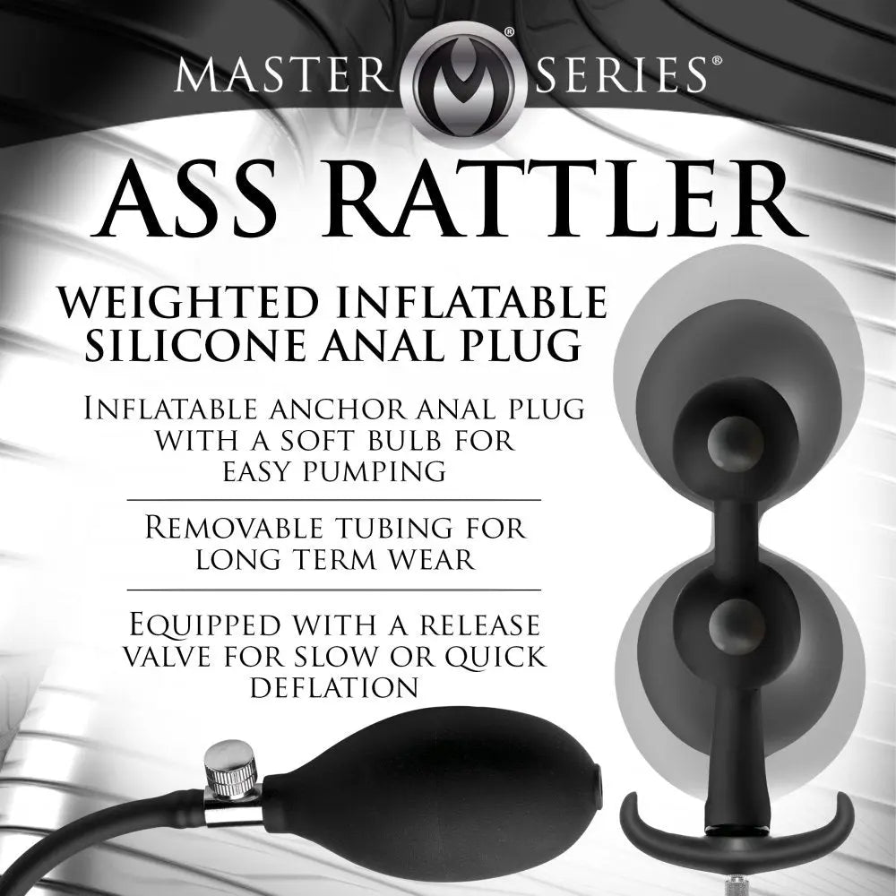 Ass Rattler Silicone Weighted Inflatable Anal Plug  Anal