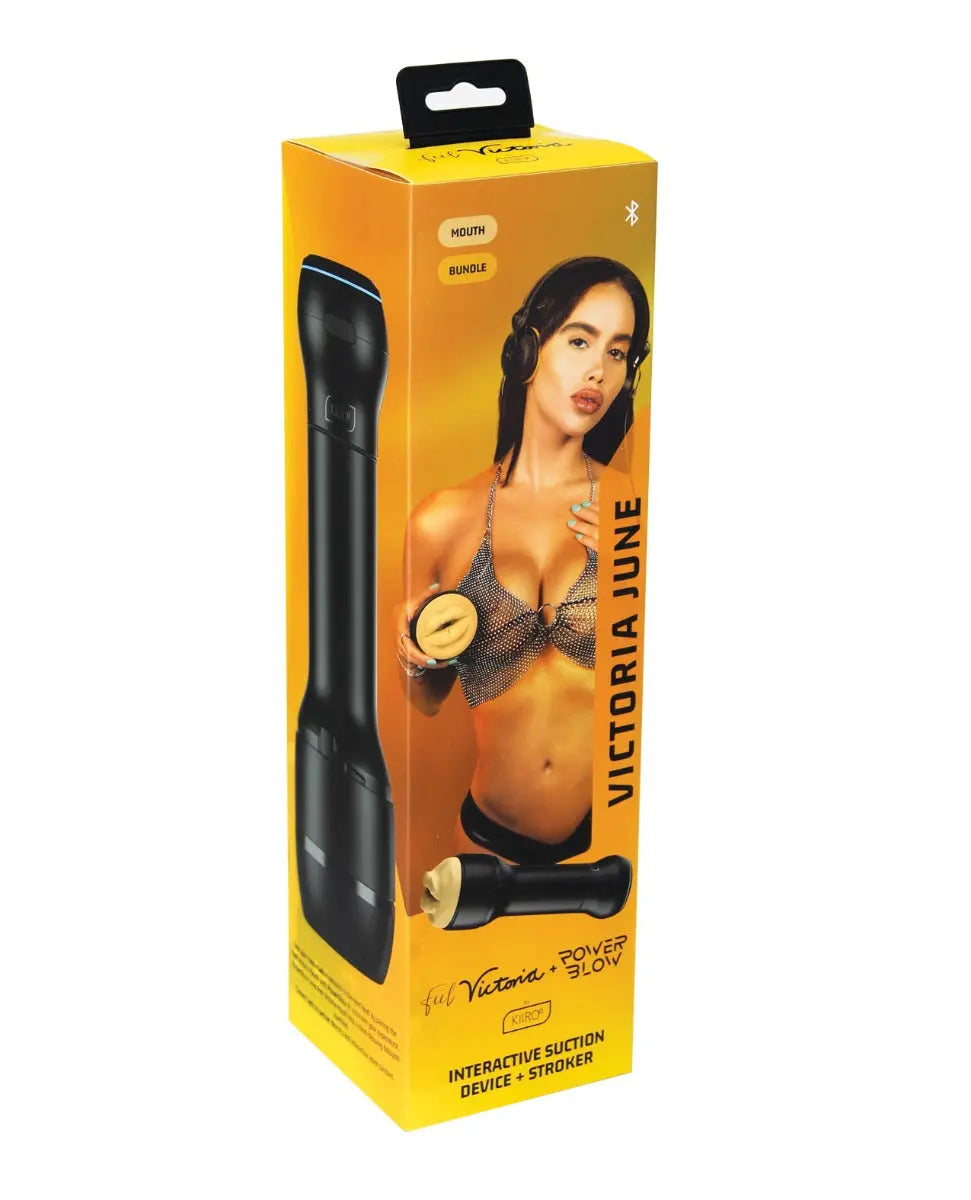 Automatic Stroker Blowjob Sex Toy for Men Power Blow & Feel Victoria June Mouth Combo  For Him