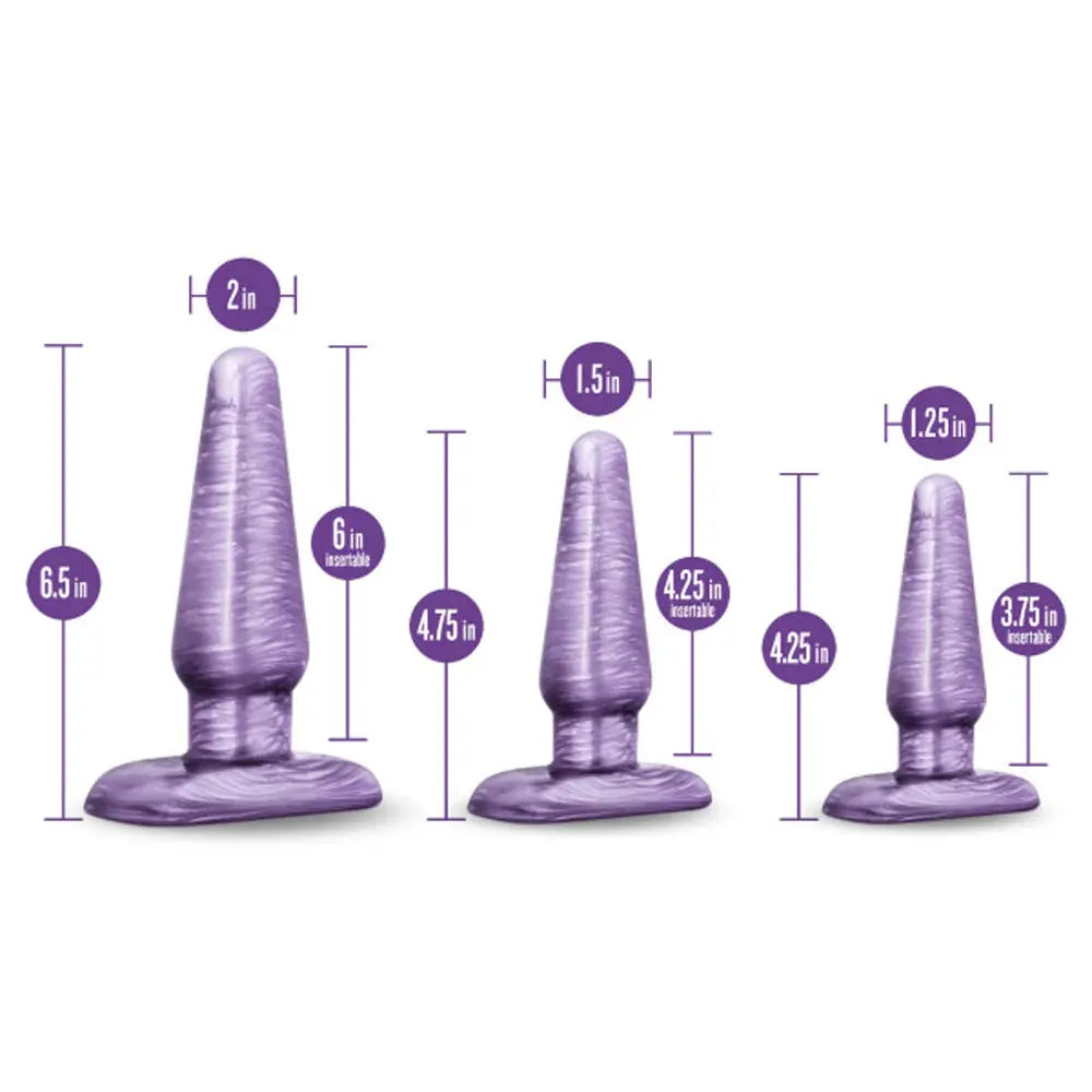 B Yours 3 Piece Anal Trainer Kit – Purple Swirl  Anal Training