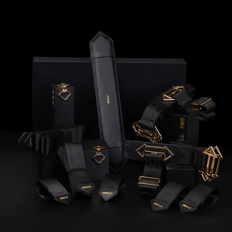 BDSM Adjustable Bed Restraint Kit with Optional Leg Spreader Strap  Bed Restraint System