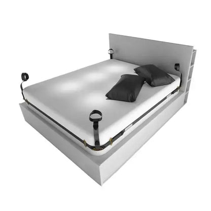 BDSM Adjustable Bed Restraint Kit with Optional Leg Spreader Strap  Bed Restraint System
