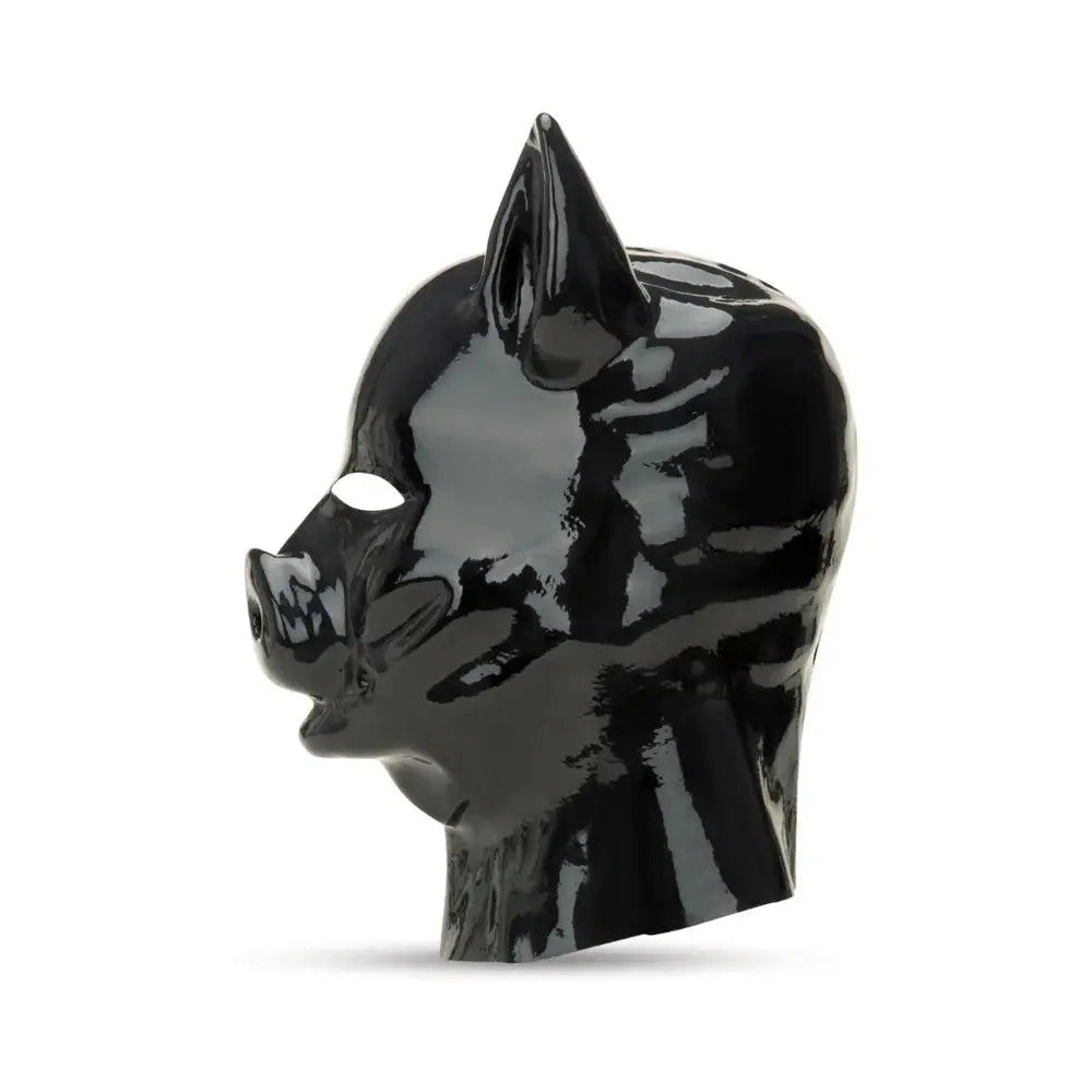 BDSM Animal Play Prowler RED Latex Pig Bondage Hood  Pet Play Hoods and Masks