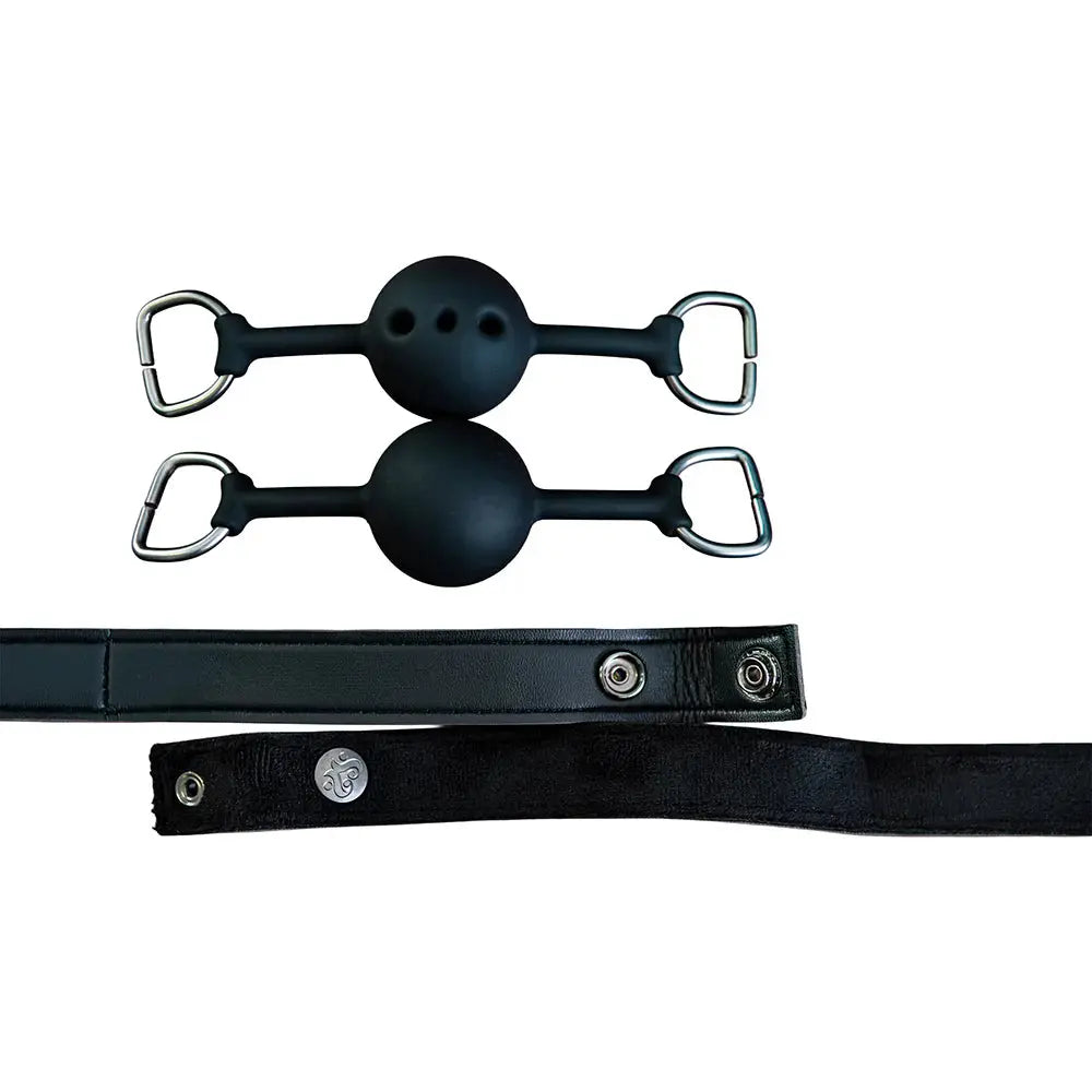 BDSM Ball Gag Set - Silent Authority Progressive Interchangeable Ball Gag Set  BDSM Gag