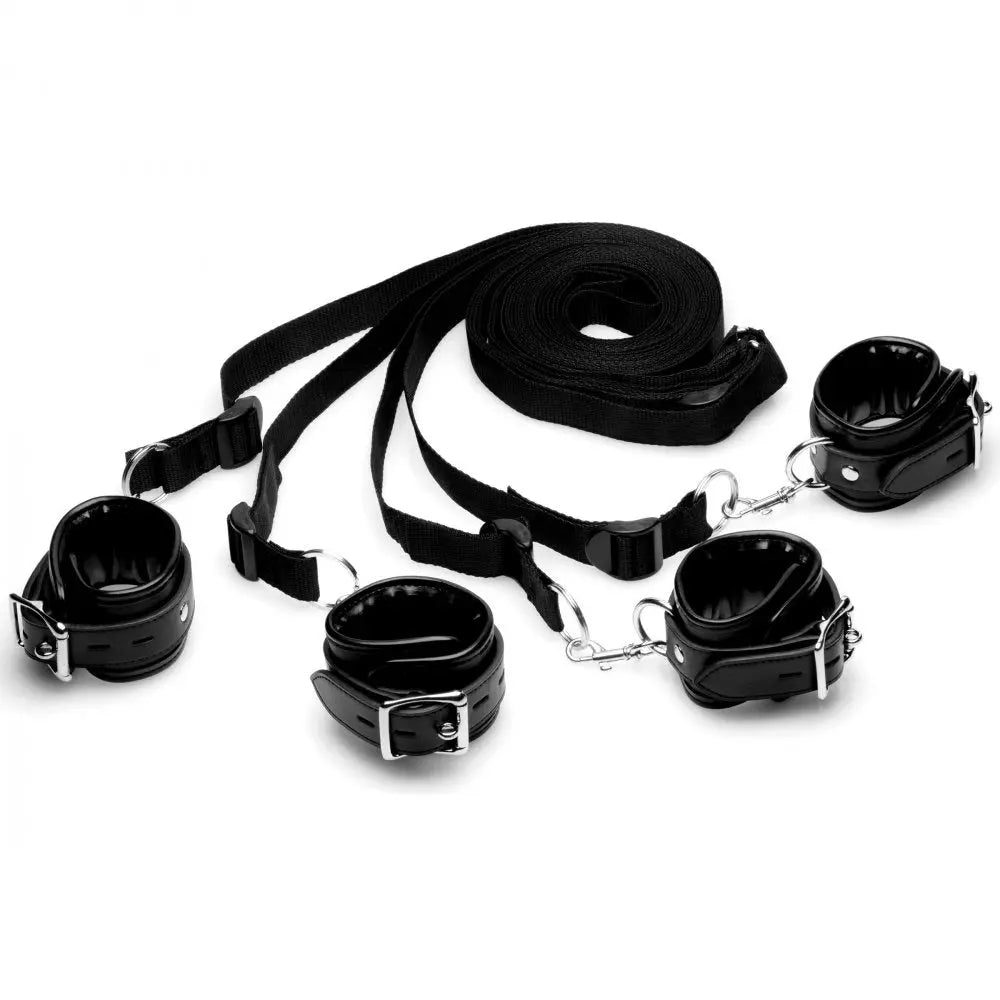 BDSM Bed Restraints Deluxe Bed Restraint Kit  Restraints and Cuffs