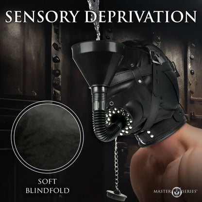 BDSM Degraded Sensory Deprivation Bondage Hood with Funnel  Bondage Gear