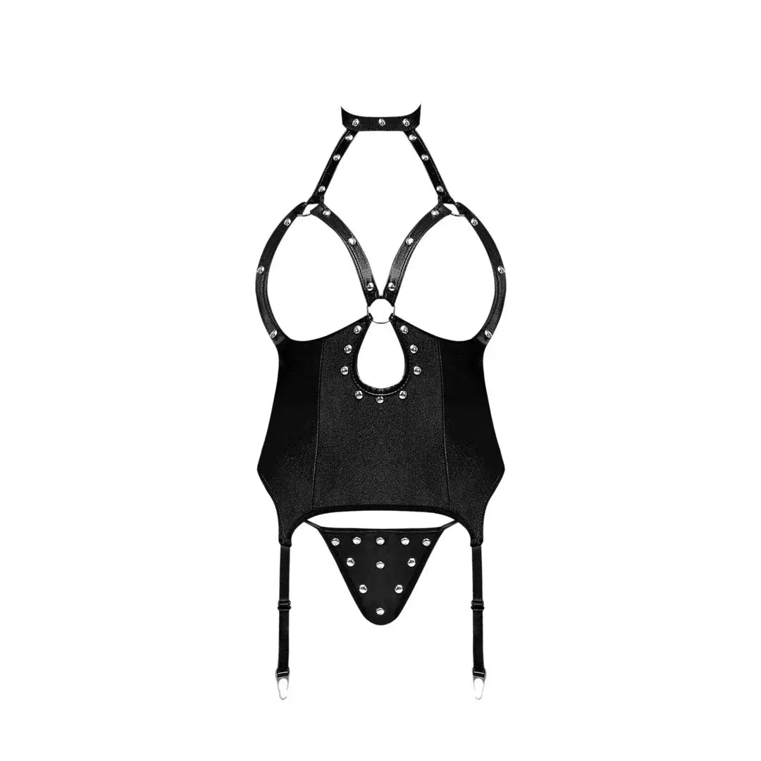 BDSM Dominatrix Lingerie Lust Fetish Mistress Outfit Black S / M  Lingerie - Fetish Wear