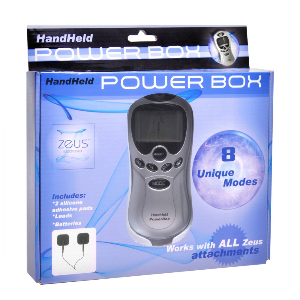 BDSM Electrosex Power Box Zeus Handheld E-Stim Power Box Beginner Electrosex  Electro