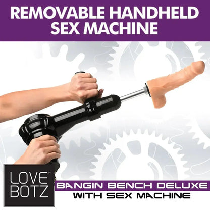 BDSM Furniture Deluxe Bondage Bench with Removable Manual Sex Machine  Sex Machines and Accessories