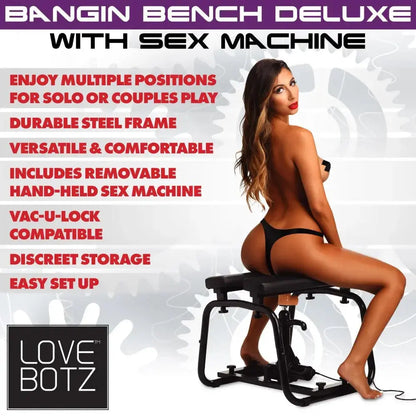 BDSM Furniture Deluxe Bondage Bench with Removable Manual Sex Machine  Sex Machines and Accessories