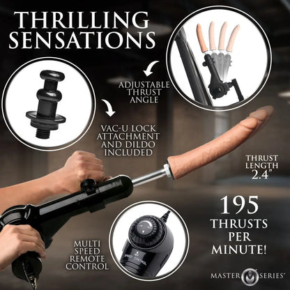 BDSM Furniture St Andrews Cross with Sex Machine  Dungeon Furniture and Accessories