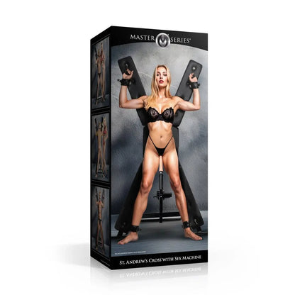 BDSM Furniture St Andrews Cross with Sex Machine  Dungeon Furniture and Accessories