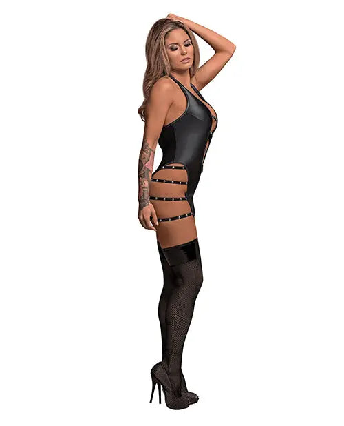 BDSM Lingerie Bondage Dress Lust Fetish Portia Black S/M  Lingerie - Fetish Wear