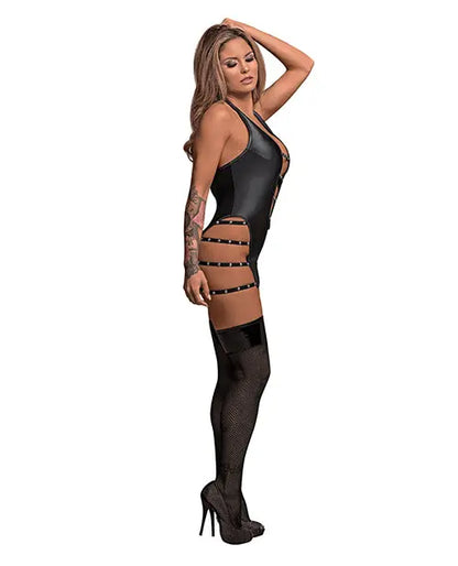 BDSM Lingerie Bondage Dress Lust Fetish Portia Black S/M  Lingerie - Fetish Wear