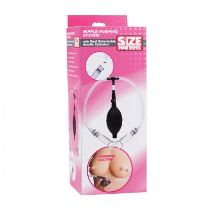 BDSM Nipple Pump Nipple Pumping System with Dual Detachable Acrylic Cylinders  Nipple and Clit Toys