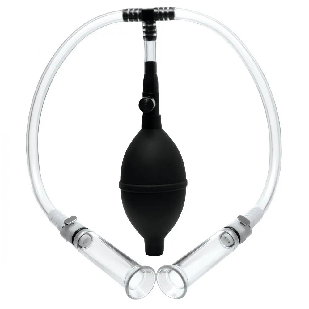 BDSM Nipple Pump Nipple Pumping System with Dual Detachable Acrylic Cylinders  Penis Extenders and Sleeves