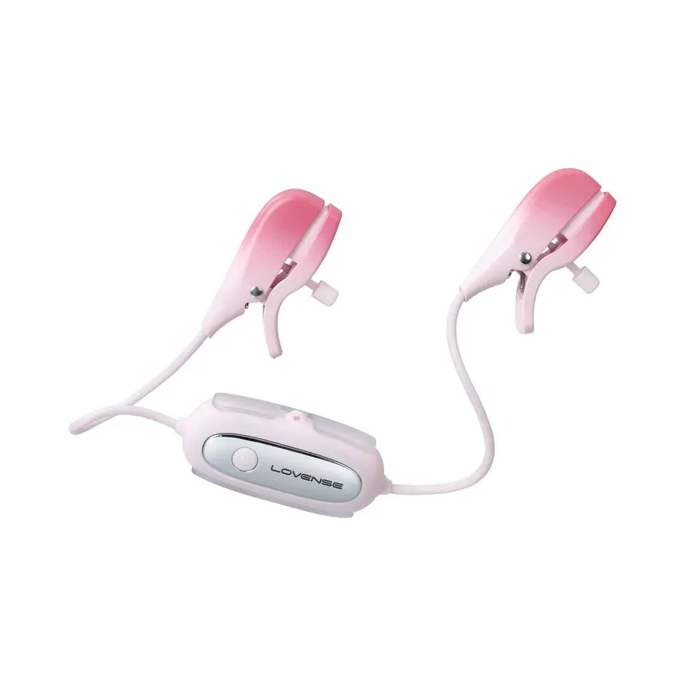 BDSM Nipple Torture Lovense Gemini Vibrating Bluetooth Nipple Clamps - Pink  Nipple and Clit Toys