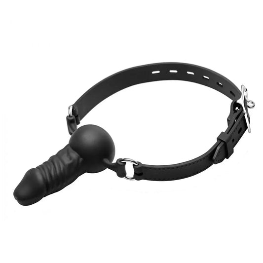 BDSM Penis Gag Suppressor Silicone Face Banger Gag  Masks, Gags and Blindfolds