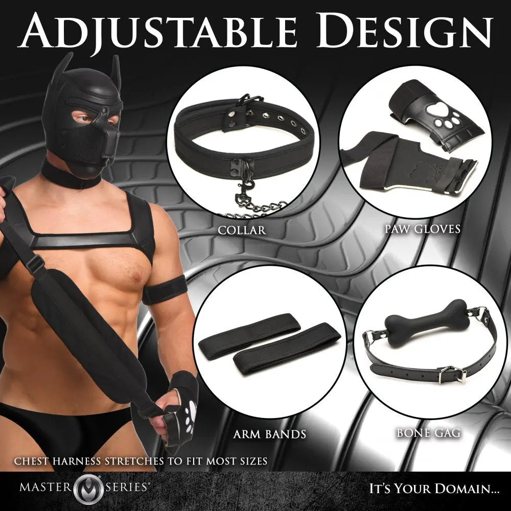 BDSM Pet Play 9 Piece Deluxe Pup Arsenal Set Bondage Puppy Play  Bondage Kits