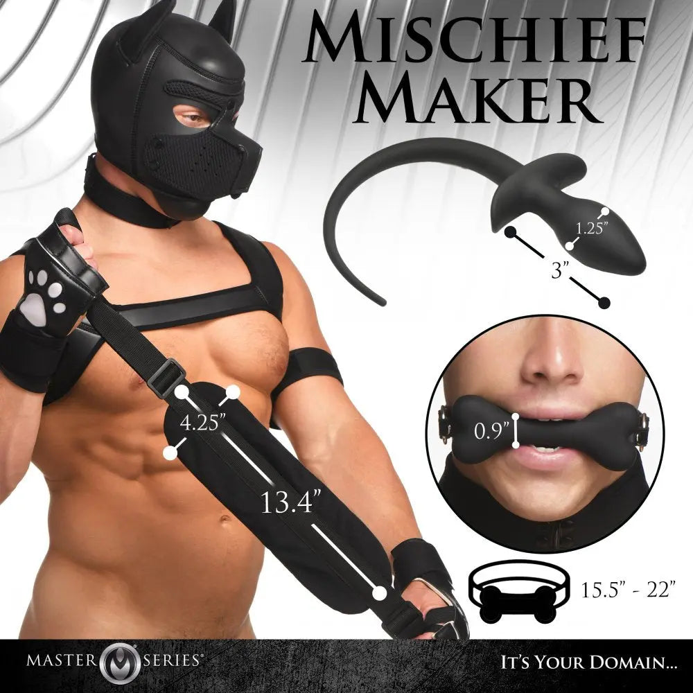 BDSM Pet Play 9 Piece Deluxe Pup Arsenal Set Bondage Puppy Play  Bondage Kits