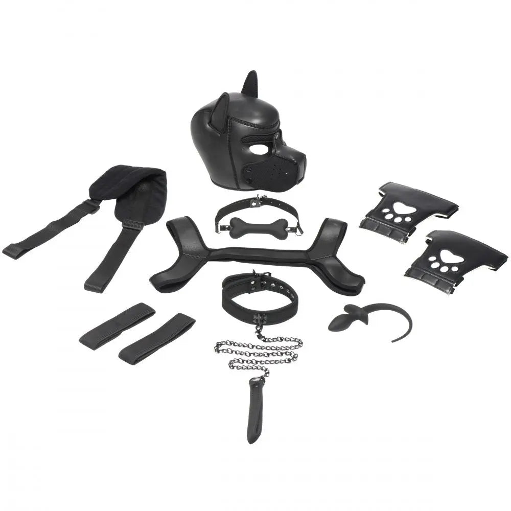 BDSM Pet Play 9 Piece Deluxe Pup Arsenal Set Bondage Puppy Play  Bondage Kits