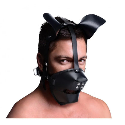 BDSM Pup Puppy Play Hood and Breathable Ball Gag  Animal Play