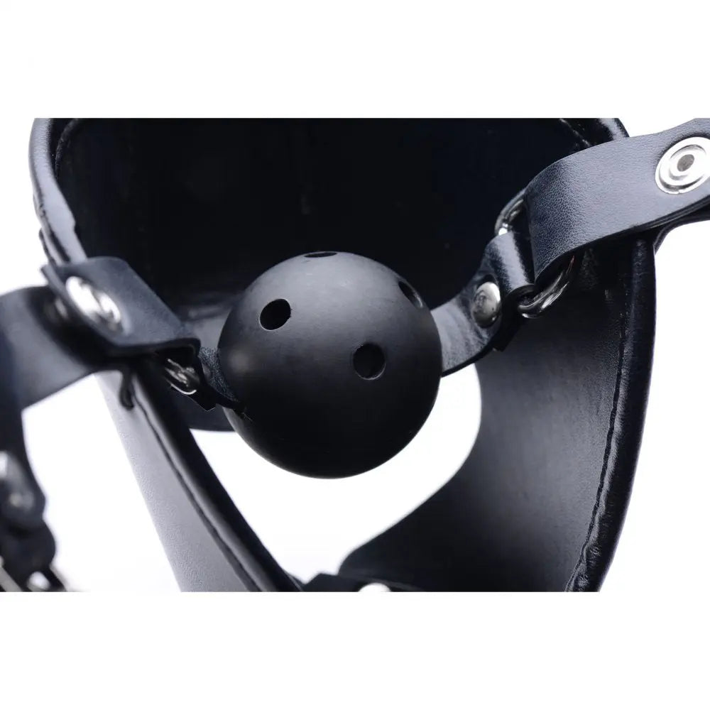 BDSM Pup Puppy Play Hood and Breathable Ball Gag  Animal Play