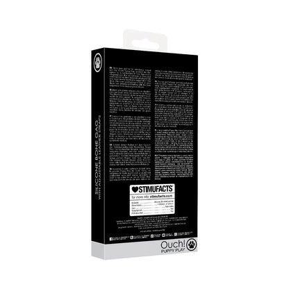 BDSM Puppy Play Bone Gag Black - Silicone Bone Gag  Fetish - Gags