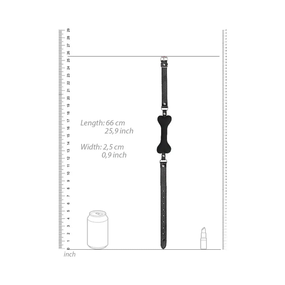 BDSM Puppy Play Bone Gag Black - Silicone Bone Gag  Fetish - Gags