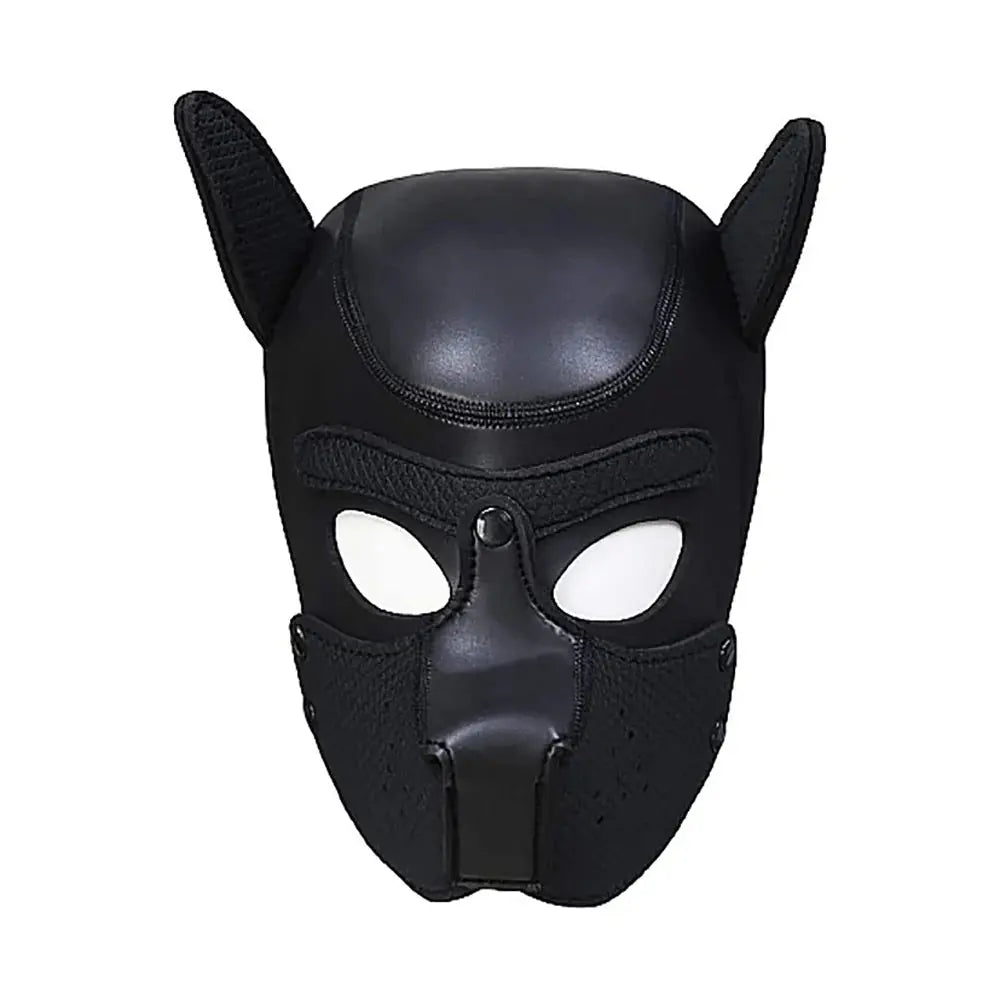 BDSM Puppy Play Neoprene Puppy Hood Black  Fetish - Masks