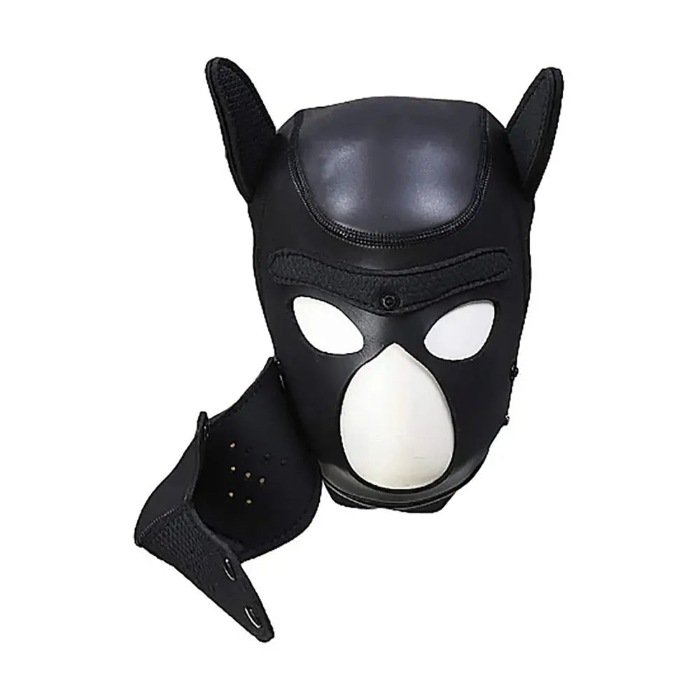 BDSM Puppy Play Neoprene Puppy Hood Black  Fetish - Masks