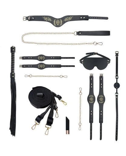 BDSM Set London Collection Bondage Kit w/Bag - Black  Bondage Kits