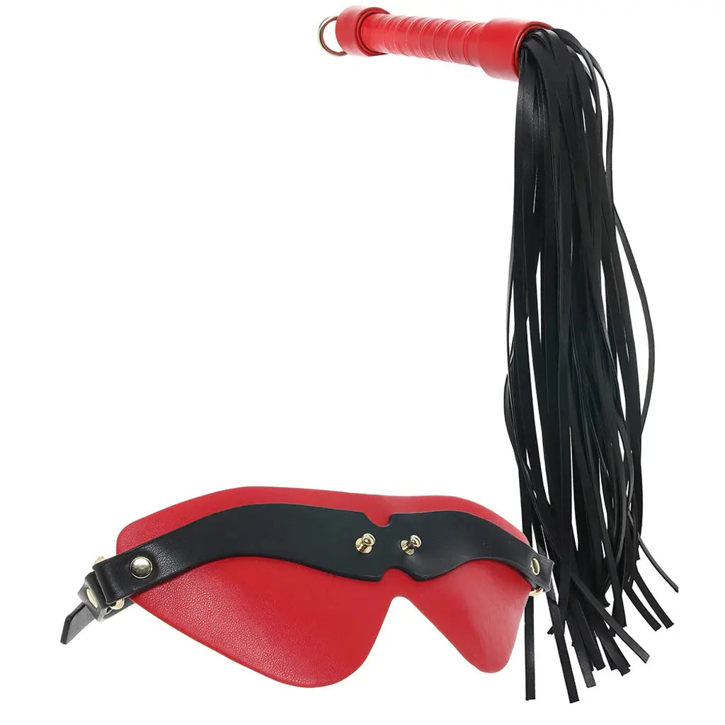 BDSM Set Milan Collection Bondage Kit w/Bag - Black/Red  Bondage Kits