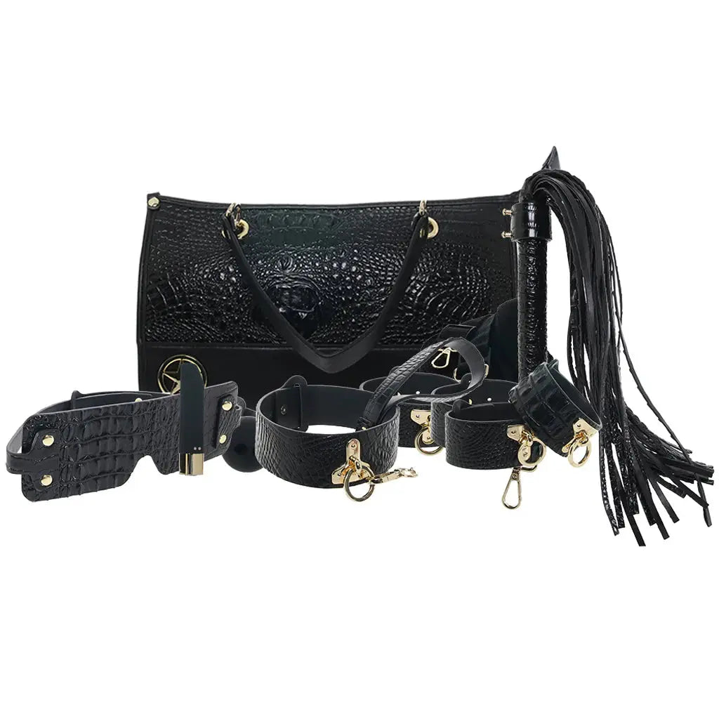 BDSM Set Rome Collection Bondage Kit w/Bag - Black  Bondage Kits