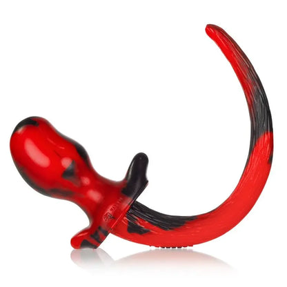 BEAGLE, puppy tail buttplug, RED SWIRL, Medium  BDSM Pet Play