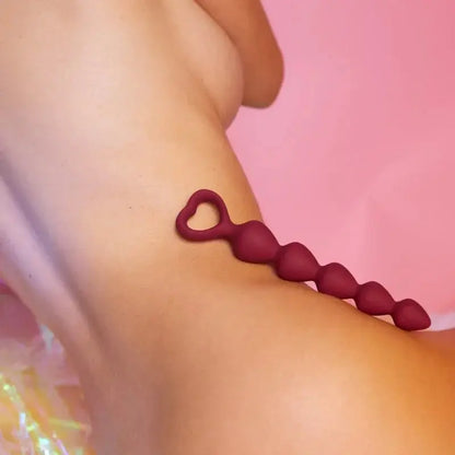 BING BANG Medium Anal Beads Tapered Anal Dildo - PLUM STAR  Anal Beads