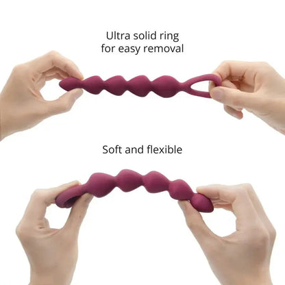 BING BANG Medium Anal Beads Tapered Anal Dildo - PLUM STAR  Anal Beads