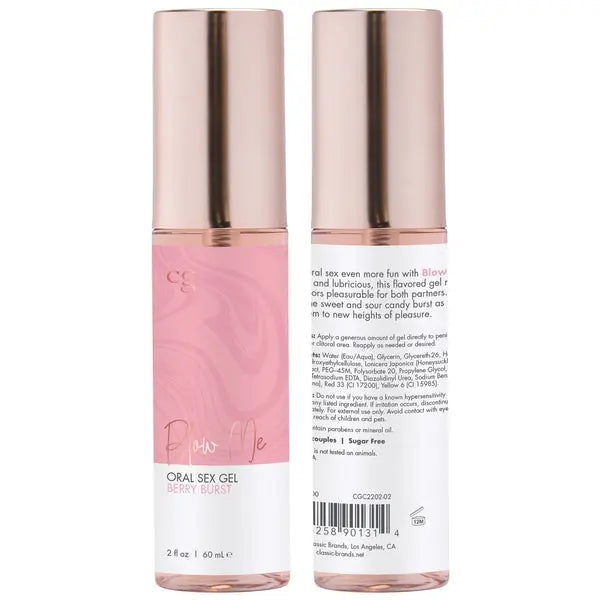BLOW ME Oral Sex Gel - Berry Burst 2oz | 60 mL  Lubes, Lotions and Accessories