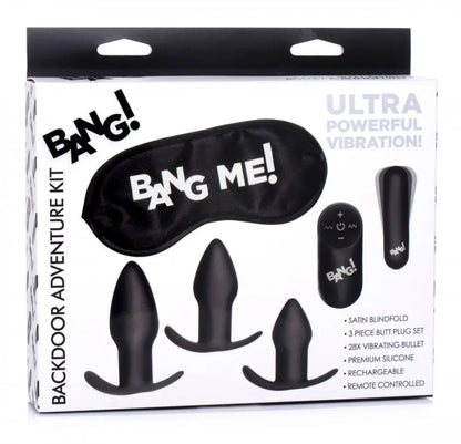 Backdoor Adventure Remote Control Butt Plug Sex Toy Set  Anal - Kits