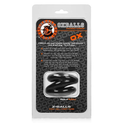 Ball Stretcher and Cock Ring – Black  Ball Stretcher