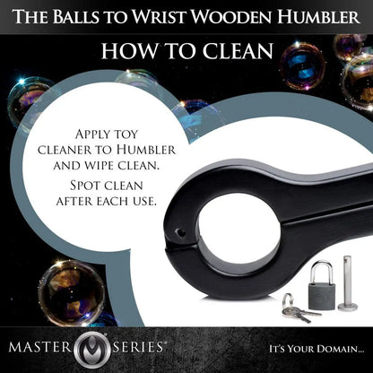 Balls to Wrist Humbler BDSM Toys Cock and Ball Torture Femdom  Restraints and Cuffs